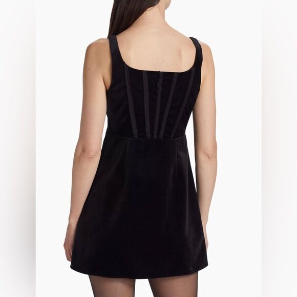 LoveShackFancy Embellished Velvet Corset Minidress size 2 - Picture 3 of 14